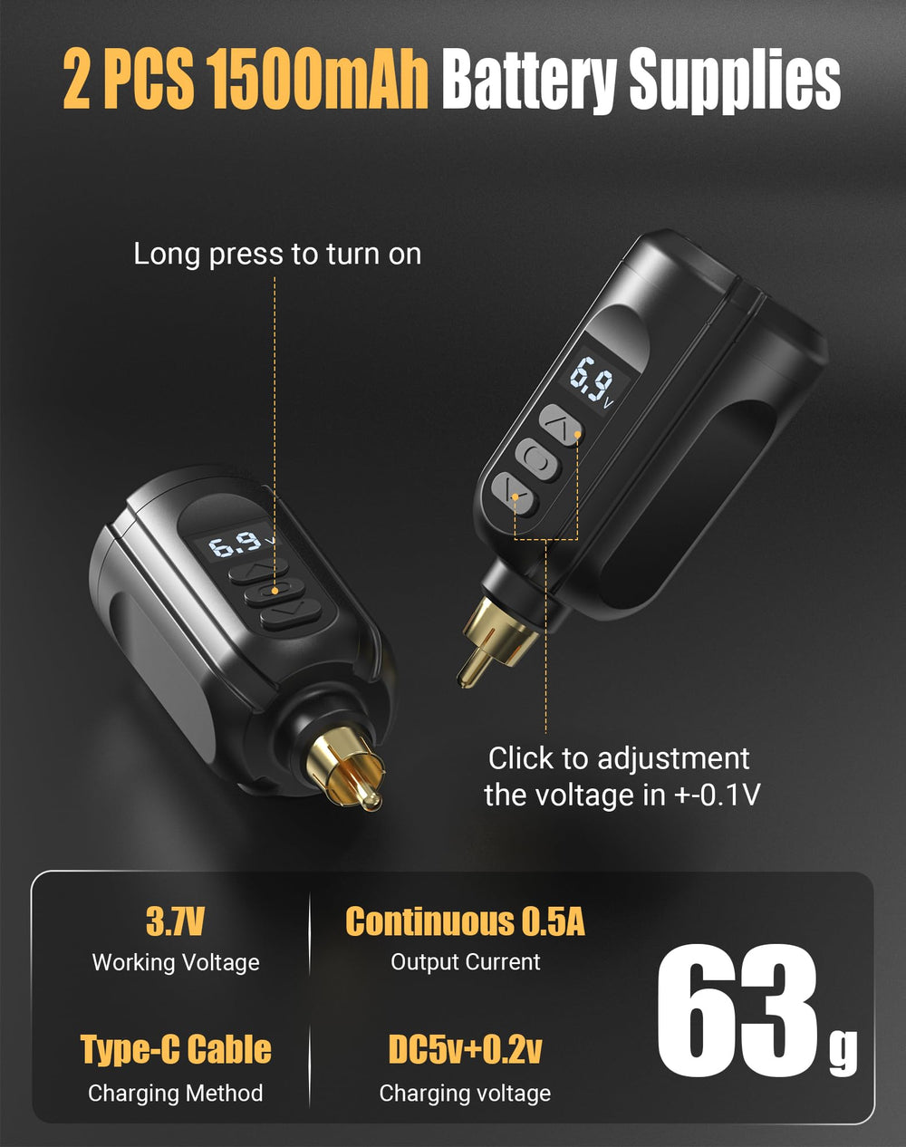 RHEIN RNP28 battery pack powers cordless sessions with long-lasting power.