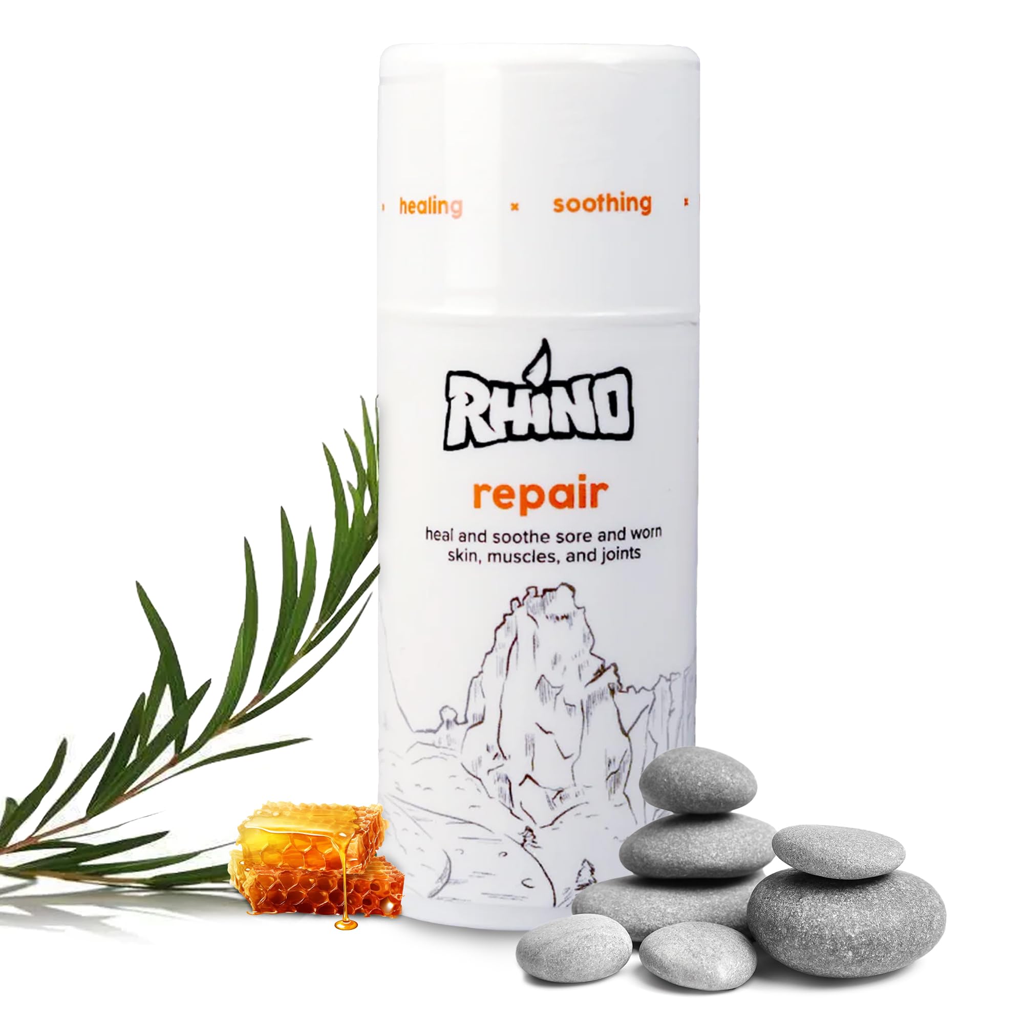 Rhino Skin Solutions Repair Cream bottle with airless dispensing for waste-free use.