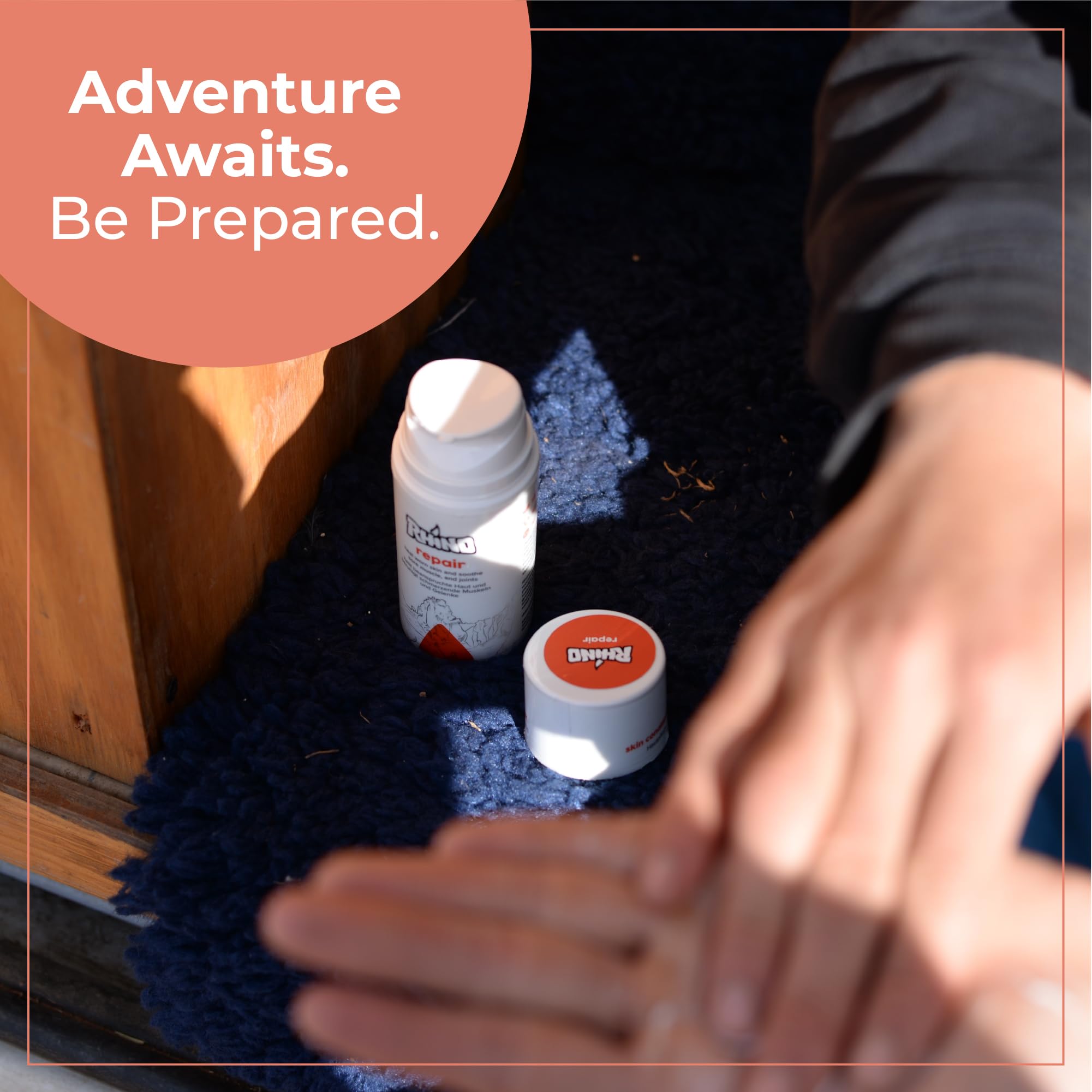 Rhino Skin Solutions Repair Cream cooling menthol for a refreshing post-workout feel.