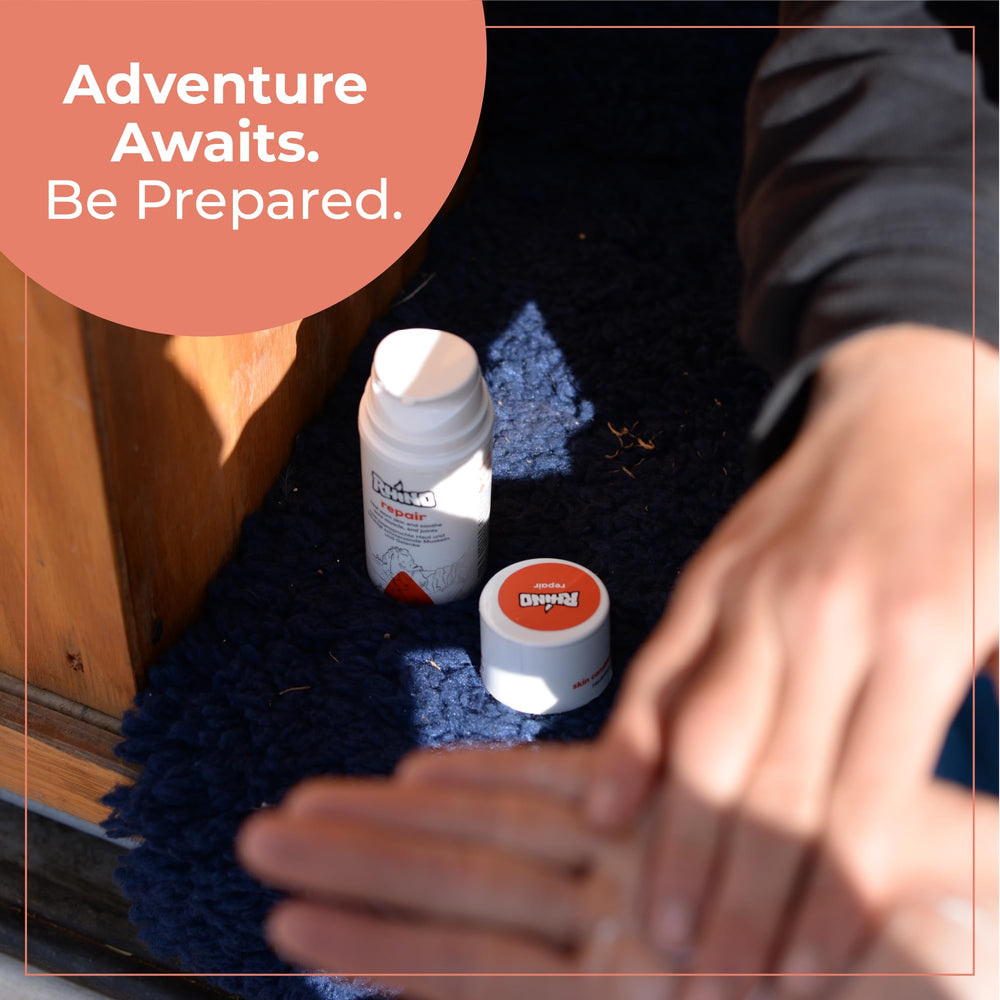 Rhino Skin Solutions Repair Cream cooling menthol for a refreshing post-workout feel.
