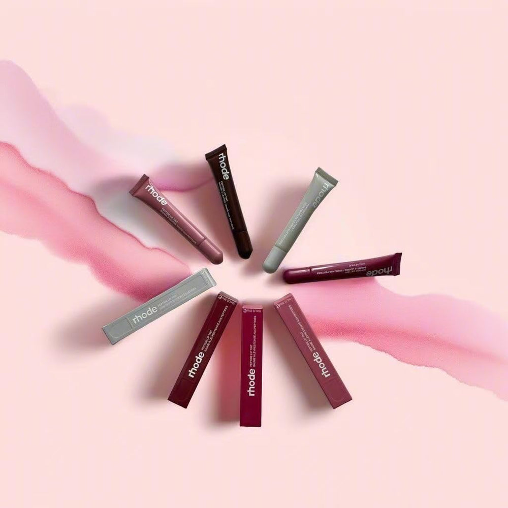 Rhode Gloss Lip Tint Toast packaging image emphasizes fragrance-free formula.