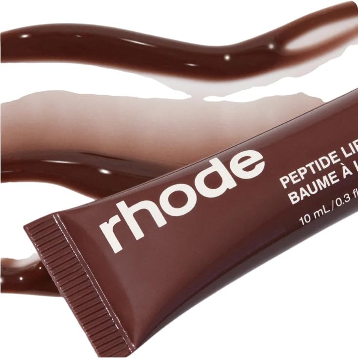 Rhode Peptide Lip Tint Espresso packaging highlights pocket-size travel convenience.