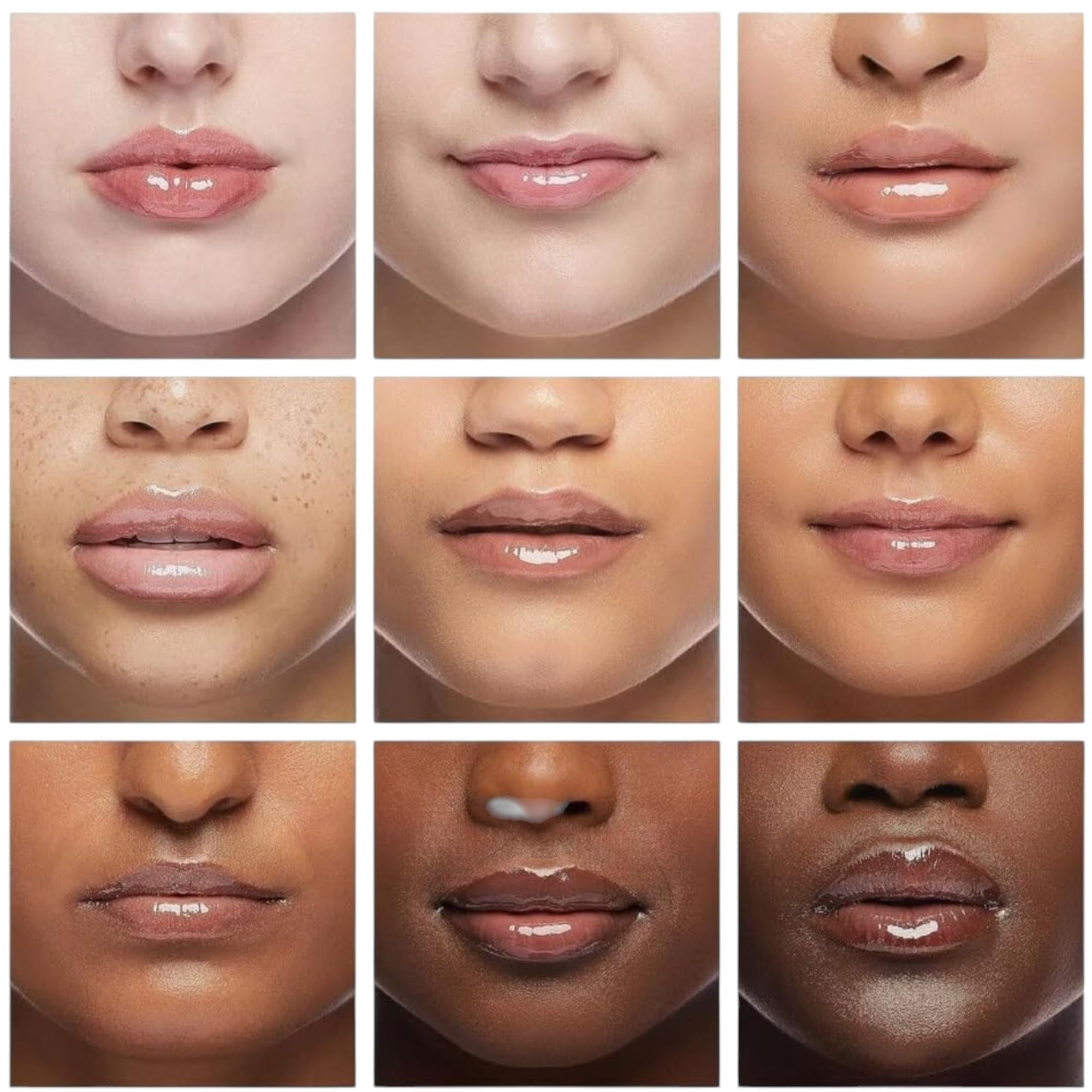 Rhode salted-carmel lip treatment swirls on lips with visible shine.