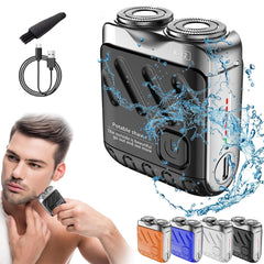 Rhycoma Skywortl Mini Shaver in pocket-sized case enables on-the-go grooming.