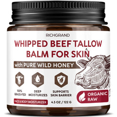 RICHGRAND beef-tallow-face-jar: instant absorption for non-greasy hydration.