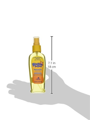 Ricitos de Oro clarifying lotion chamomile alcohol-free formula suitable for sensitive scalps.