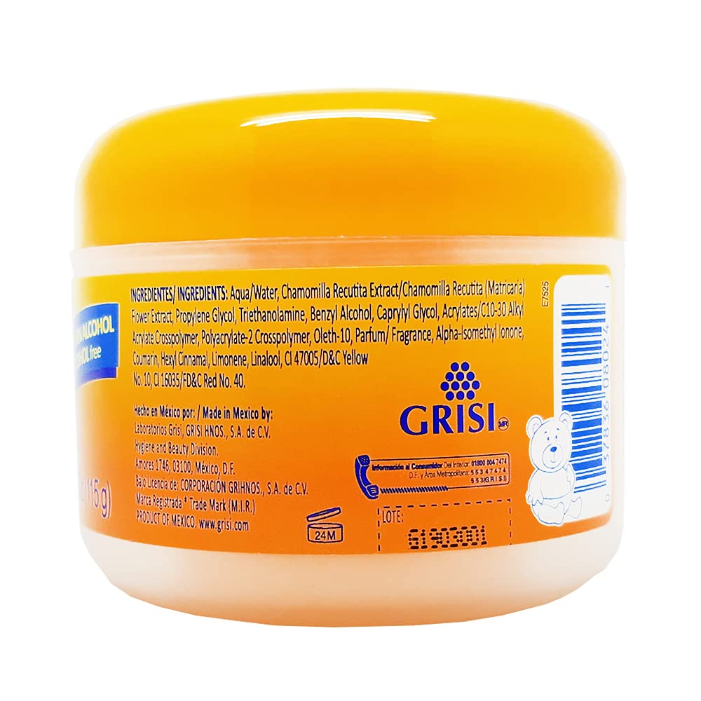 Ricitos de Oro Chamomile Styling Gel 6-pack display suggests value and easy replacement
