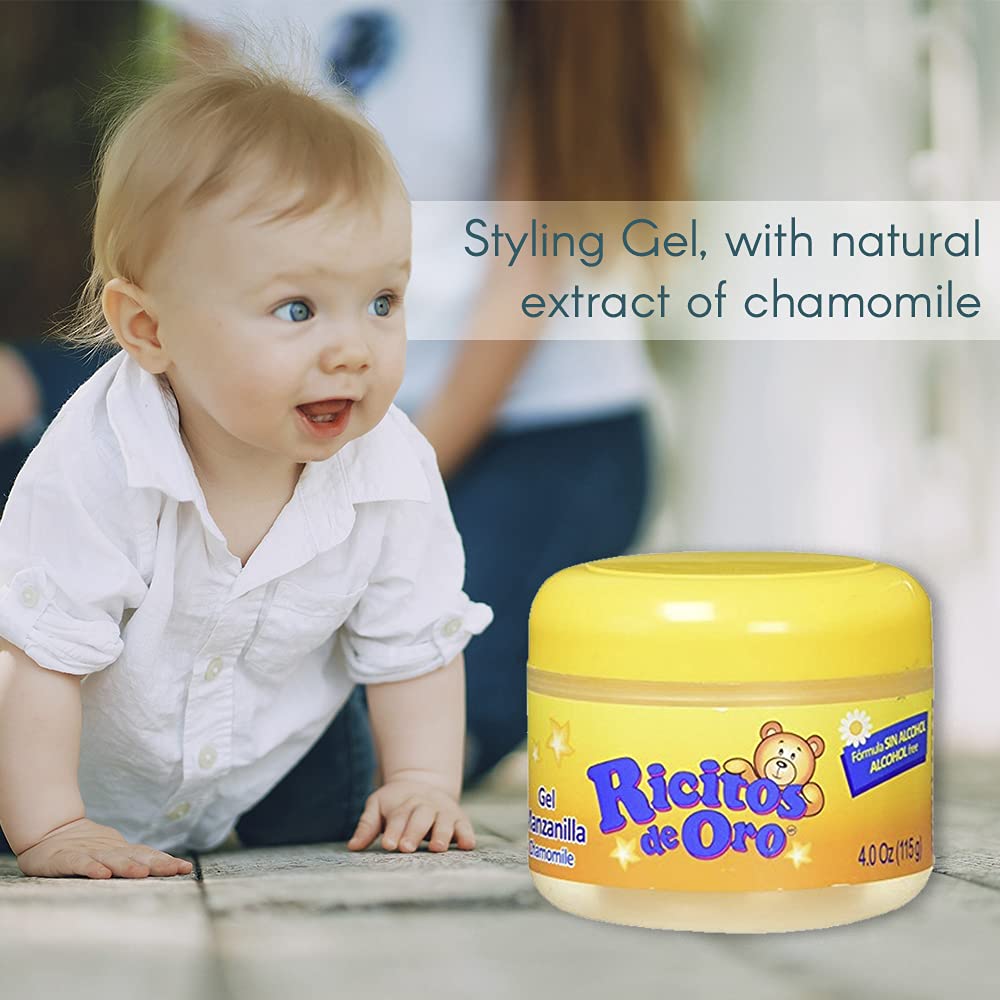 Ricitos de Oro Chamomile Styling Gel texture shows lightweight non-sticky feel
