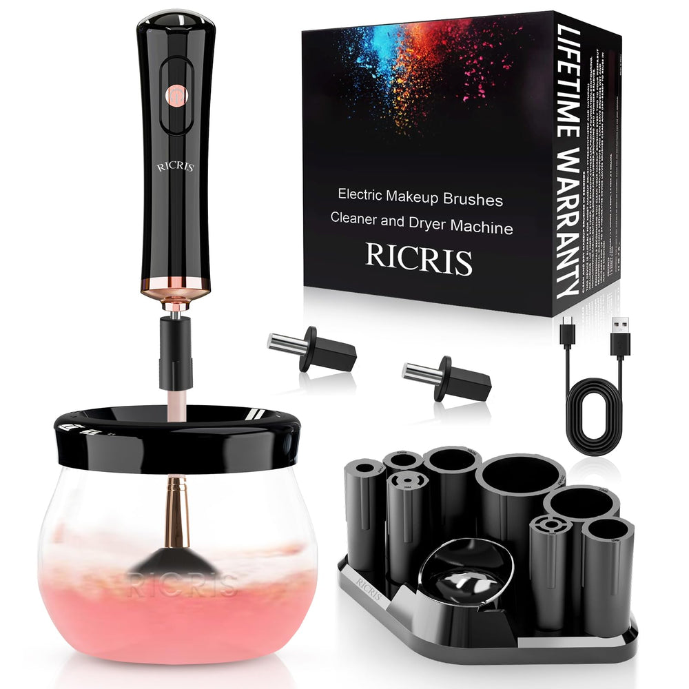 RICRIS electric makeup brush cleaner bowl for fast residue-free wash