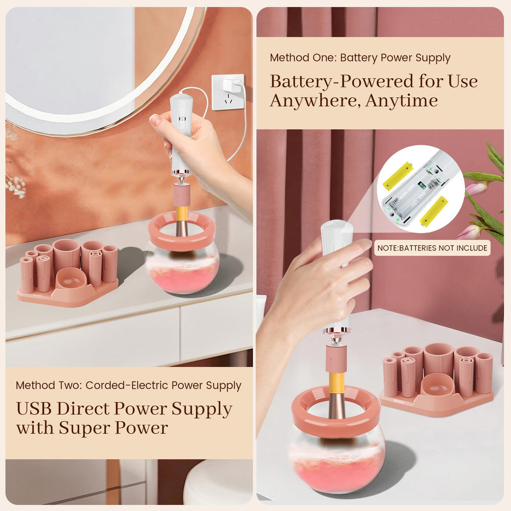 RICRIS two power options USB and battery permit cleaning anywhere.