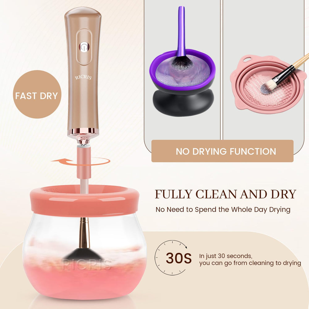 RICRIS 26,000 RPM drying demonstrates rapid brush drying and reuse.