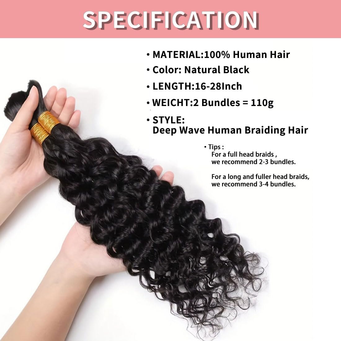 RICROF 110g per pack with voluminous curls and natural sheen