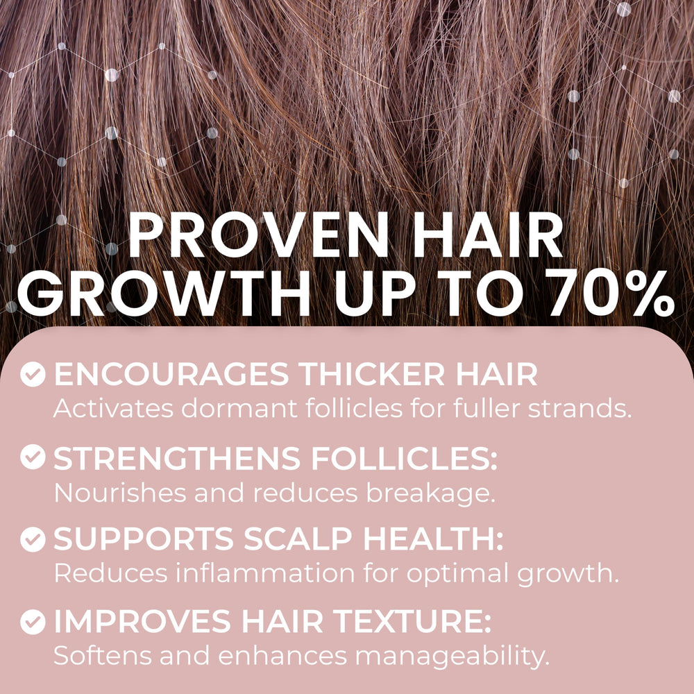 Rida Hair Growth Vitamins bottle with dispensing scene illustrating convenient daily intake.