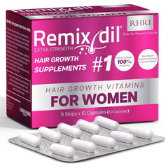 Rida Hair Growth Vitamins bottle front for daily hair support and fuller volume.