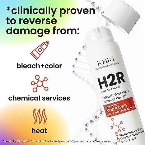 Rida Hair Research Institute molecular-bonding closeup emphasizes bond rebuilding for damaged hair.