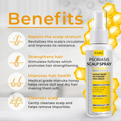 Rida Hair Psoriasis Scalp Spray offers quick itch relief with a soothing mist for flaky scalp.