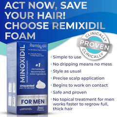 Rida Remixidil application on scalp demonstrates targeted treatment and convenience.