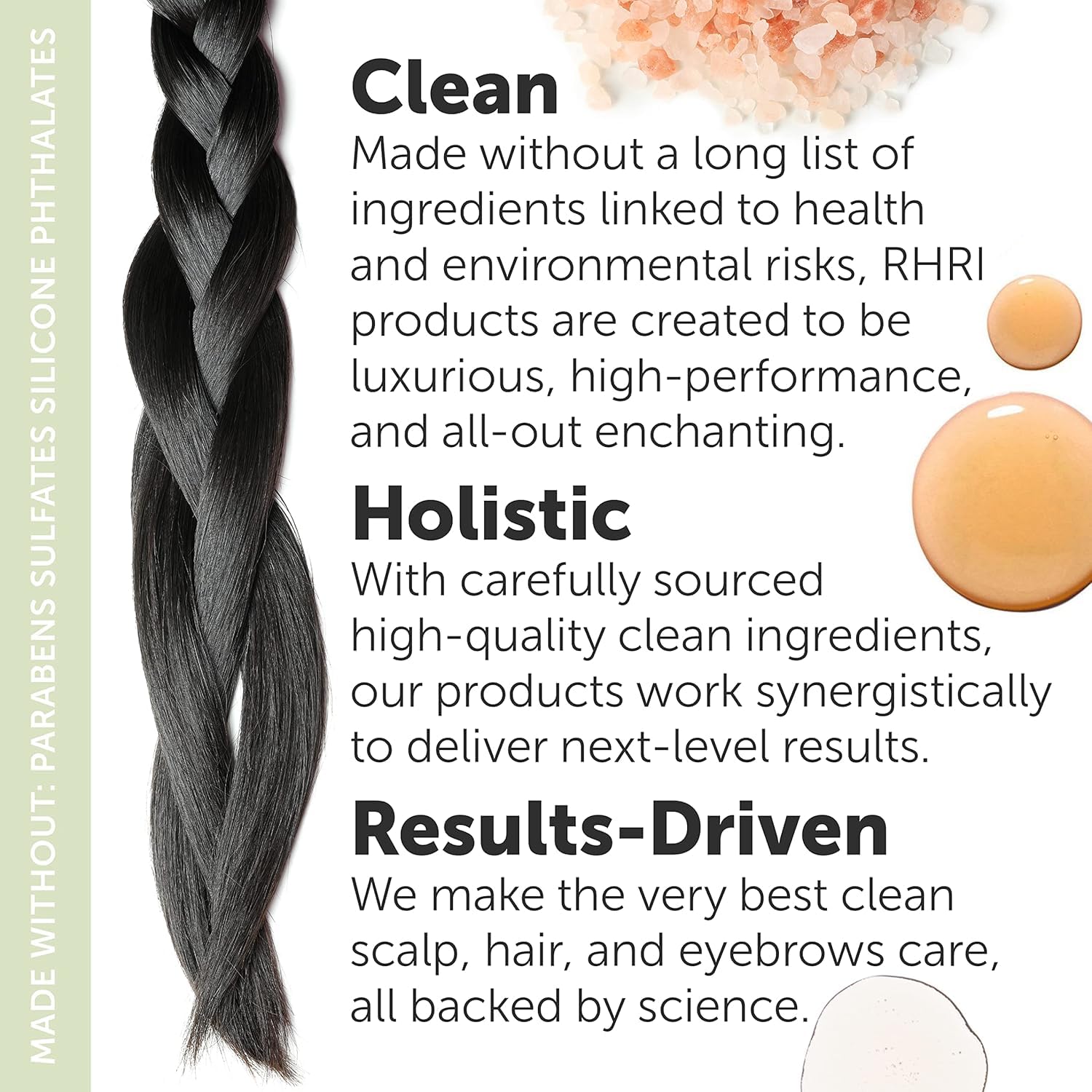 Rida Hair Research Institute refreshing scalp-scene communicates cooling, invigorating ritual for detangled-looking hair.