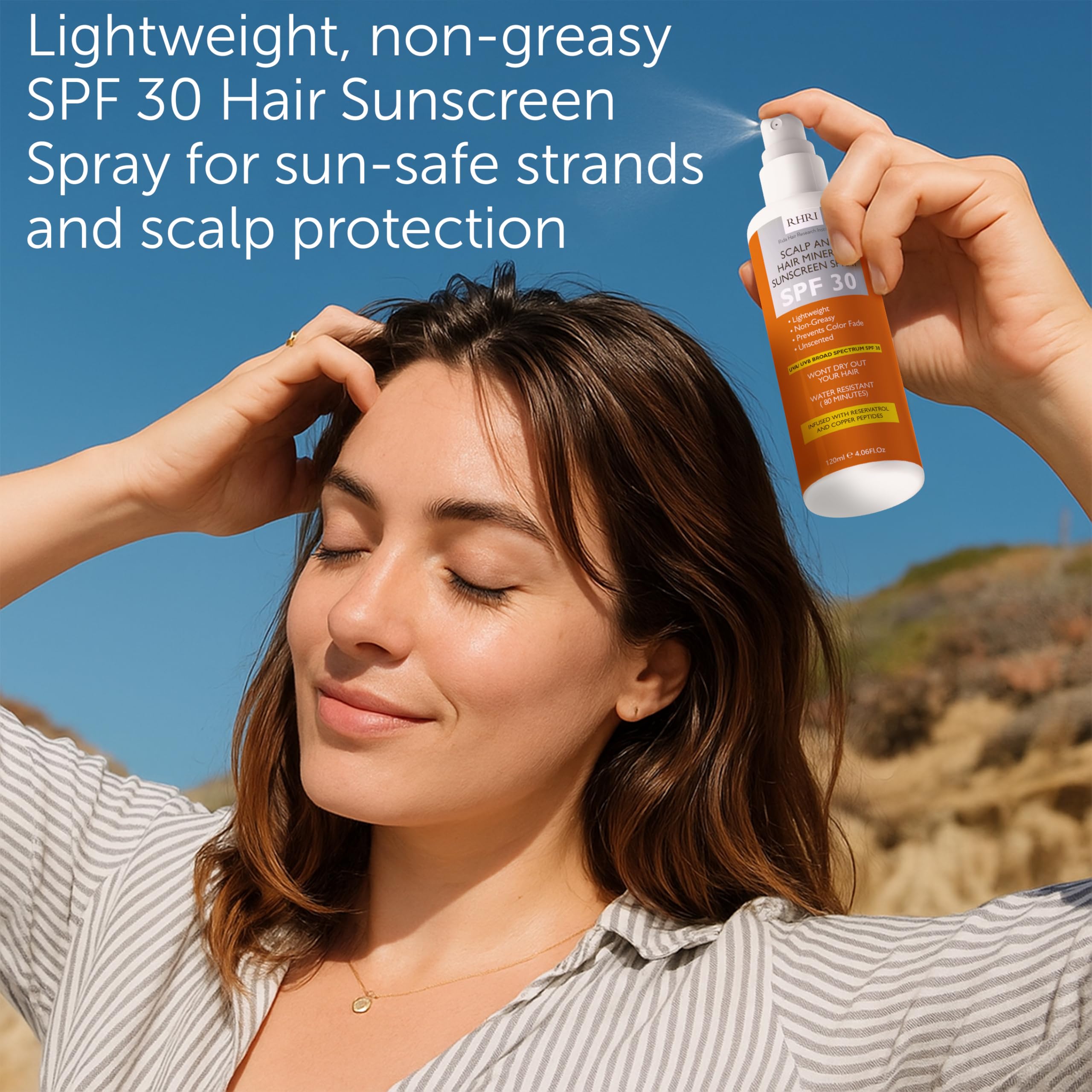 RidaHair-lightweight-dry-fast-formula shows non-greasy finish after use.