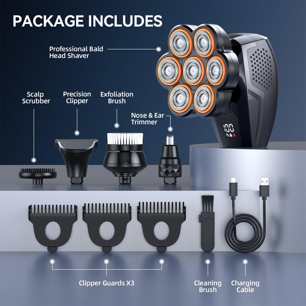RieZanthic head shaver delivers 10000 RPM high speed for quick grooming