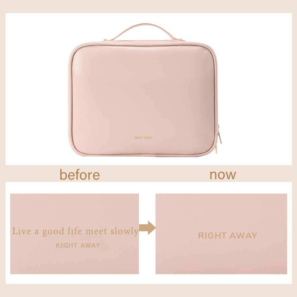 RIGHT AWAY toiletry bag with transparent compartments for easy organization
