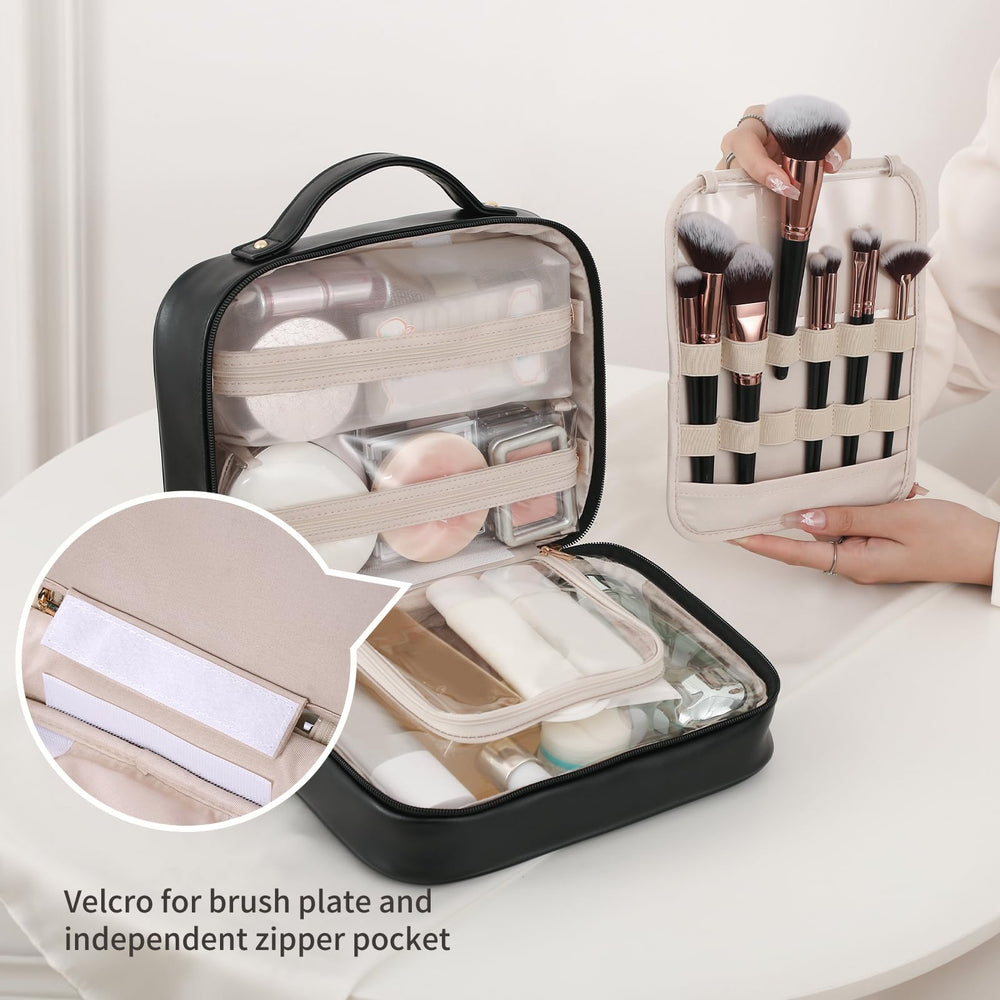 RIGHT AWAY Travel Toiletry Bag clear compartments aid fast security checks.