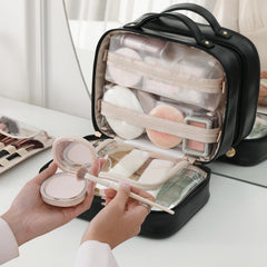 RIGHT AWAY Travel Toiletry Bag top handle for easy carry during trips.