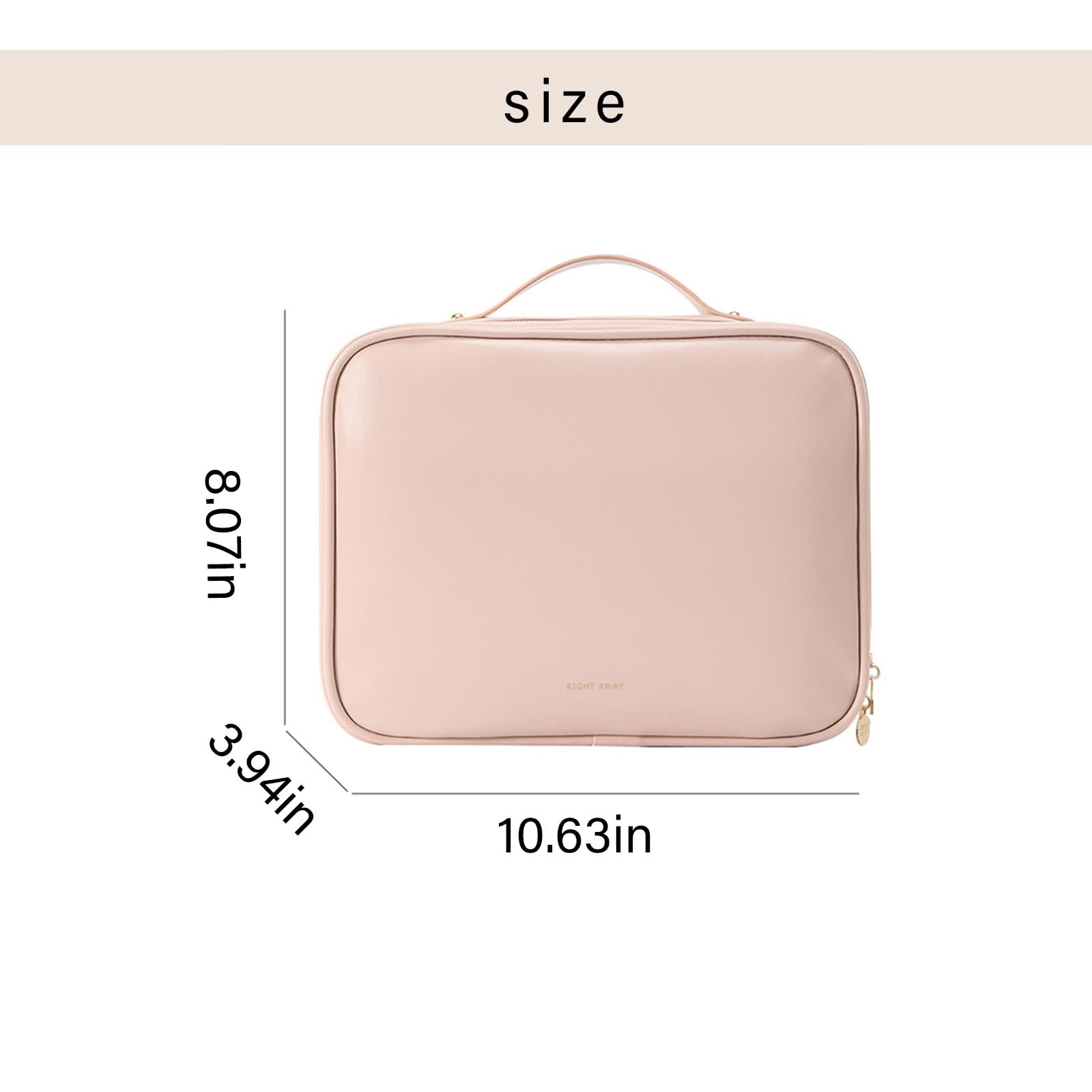 RIGHT AWAY waterproof PU leather bag in pink highlights durability