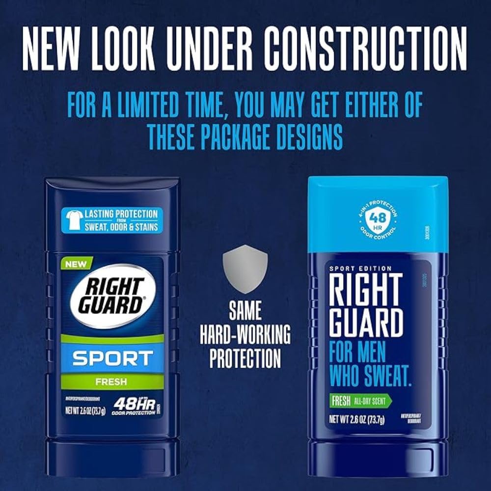 Right Guard Sport Fresh application demonstrates easy underarm use during workouts