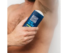 Right Guard Sport Fresh Scent Invisible Solid label close-up emphasizes 4-in-1 protection