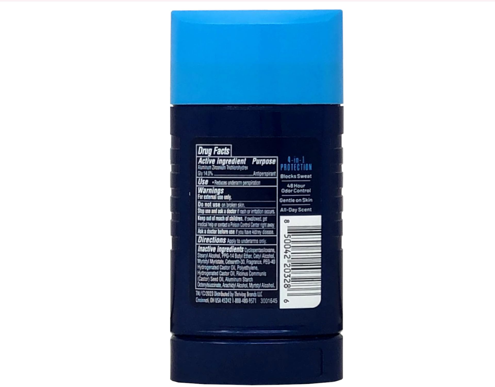 Right Guard Sport Fresh Scent Invisible Solid lifestyle image suggests all-day confidence and odor control