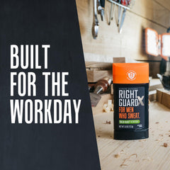 Right Guard Xtreme Defense 2x sweat-block stick helps you stay dry during workouts.