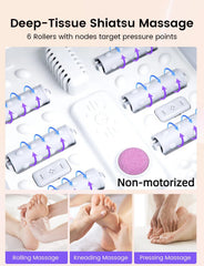 RIKE foot spa with 6 shiatsu rollers for targeted acupressure.
