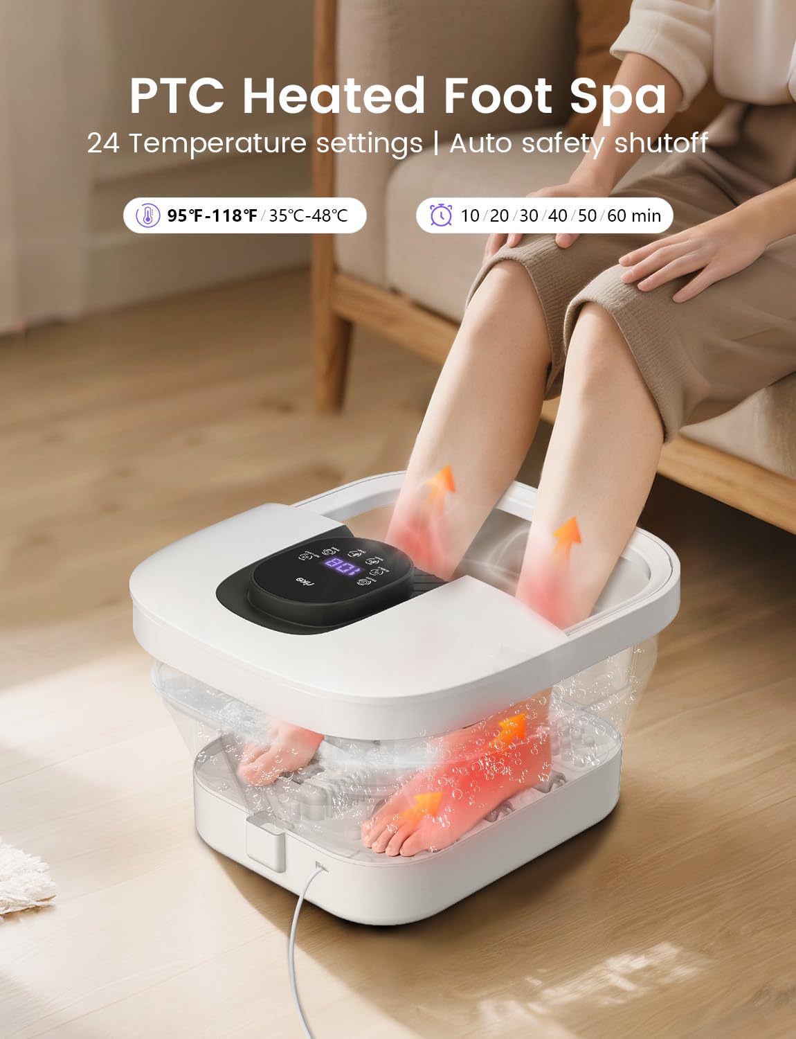 RIKE foot spa red light care for soothing warmth and circulation.
