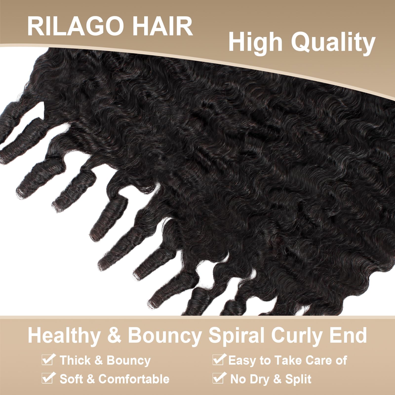 rilago Burmese Curly Bundles double weft closeup underlines durability and low shedding.