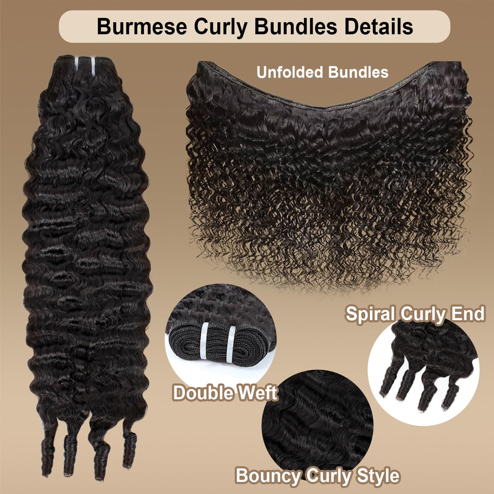 rilago Burmese Curly Bundles natural black hair texture on model demonstrates versatile styling.