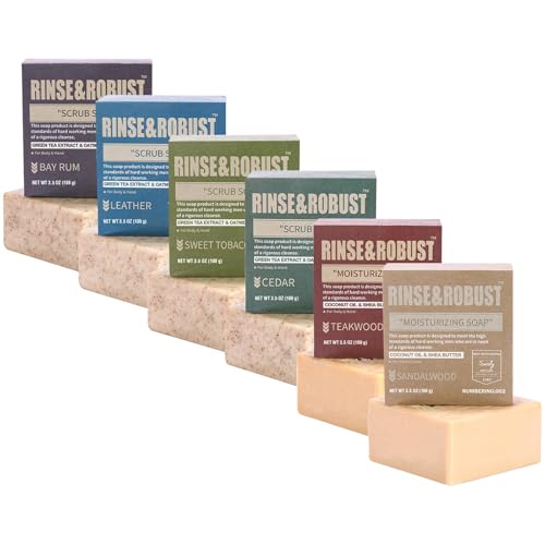 Rinse & Robust leather bar showcases a masculine scent for a refreshing cleanse