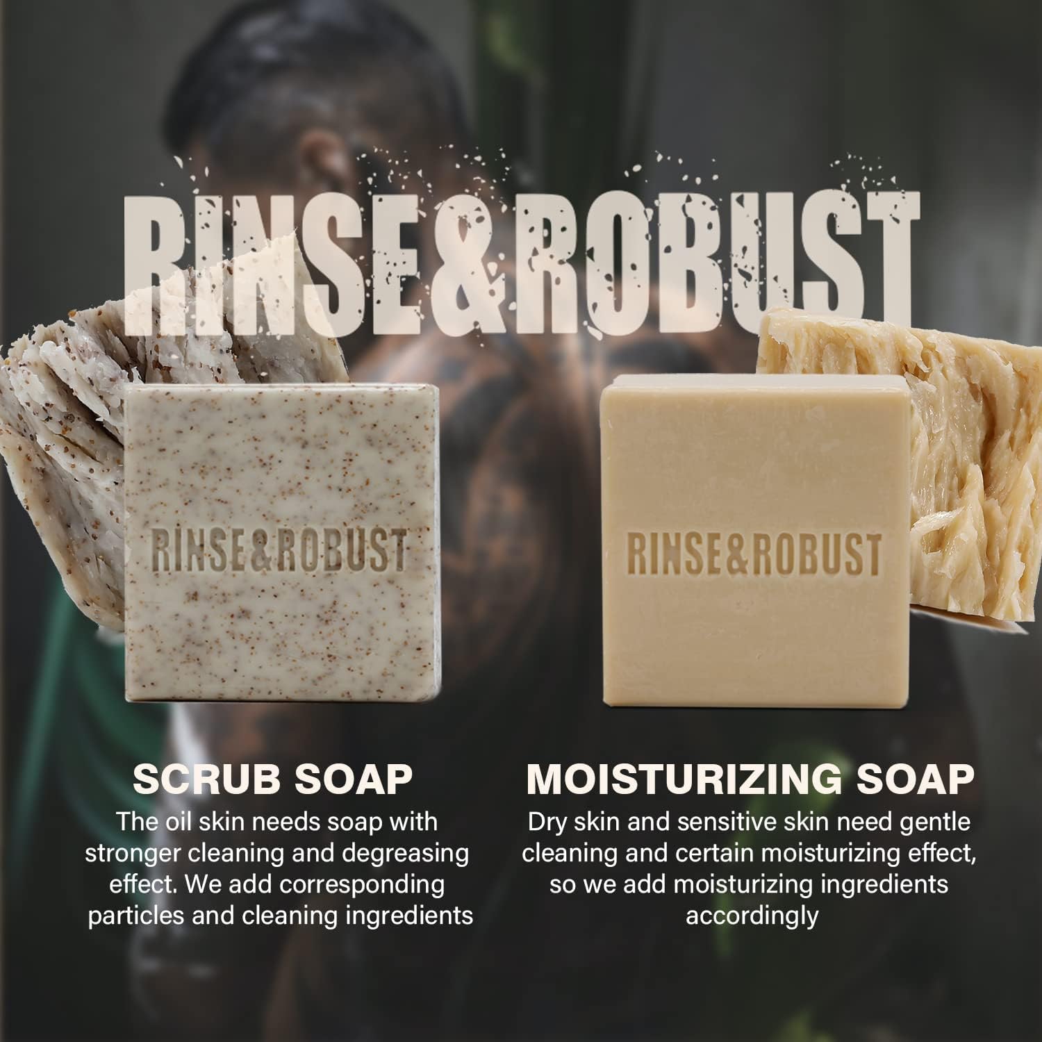 Rinse and Robust travel-ready packaging for on-the-go cleansing