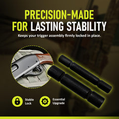 Riot Balls precision trigger pin set close-up highlights durable hardened steel for OEM fit