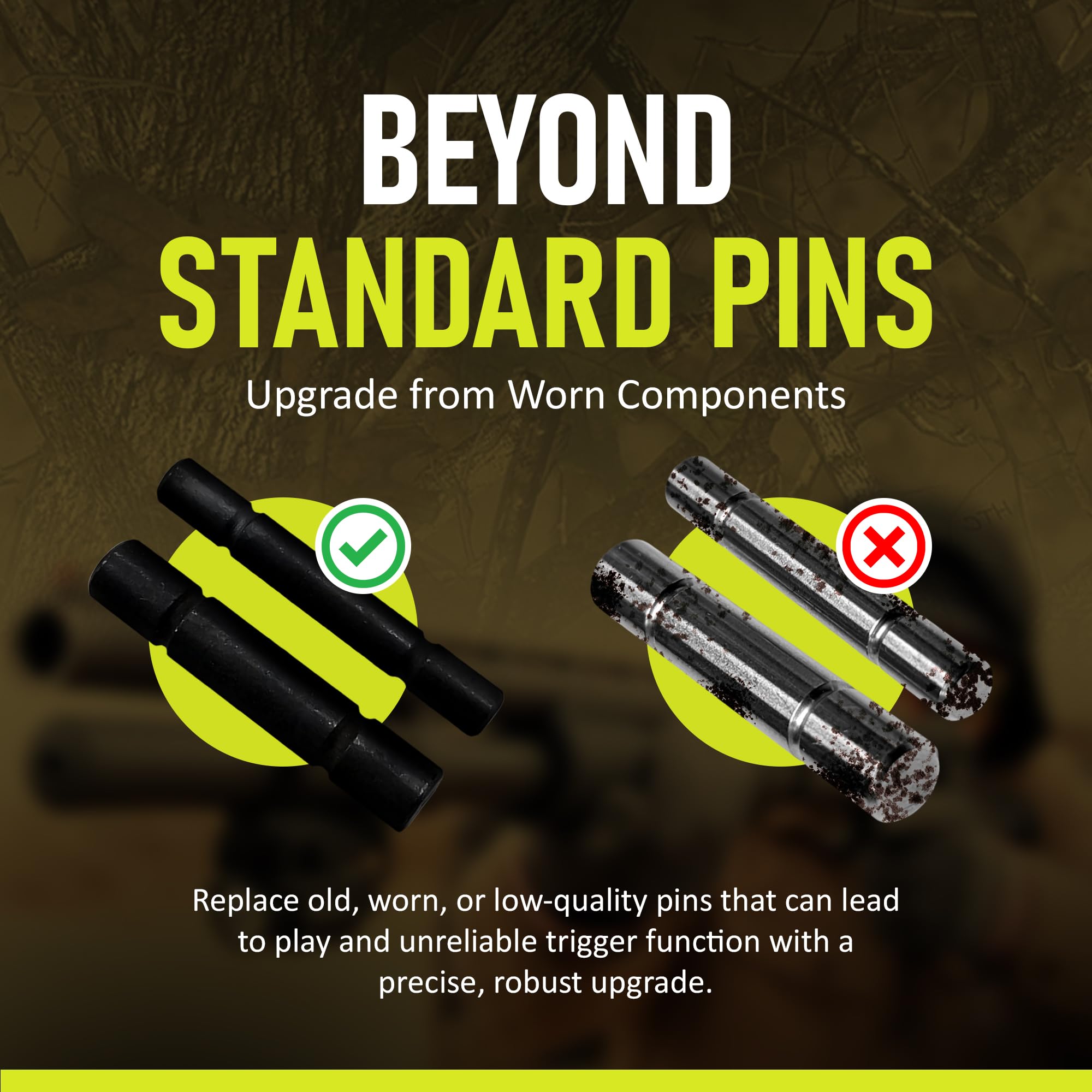 Riot Balls trigger pin set secure-pin retention aids stable assembly
