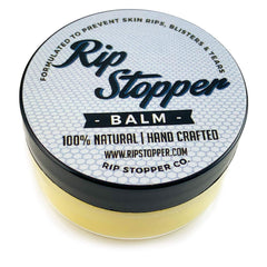 Rip Stopper Balm jar ready for fast repair and post-workout moisture