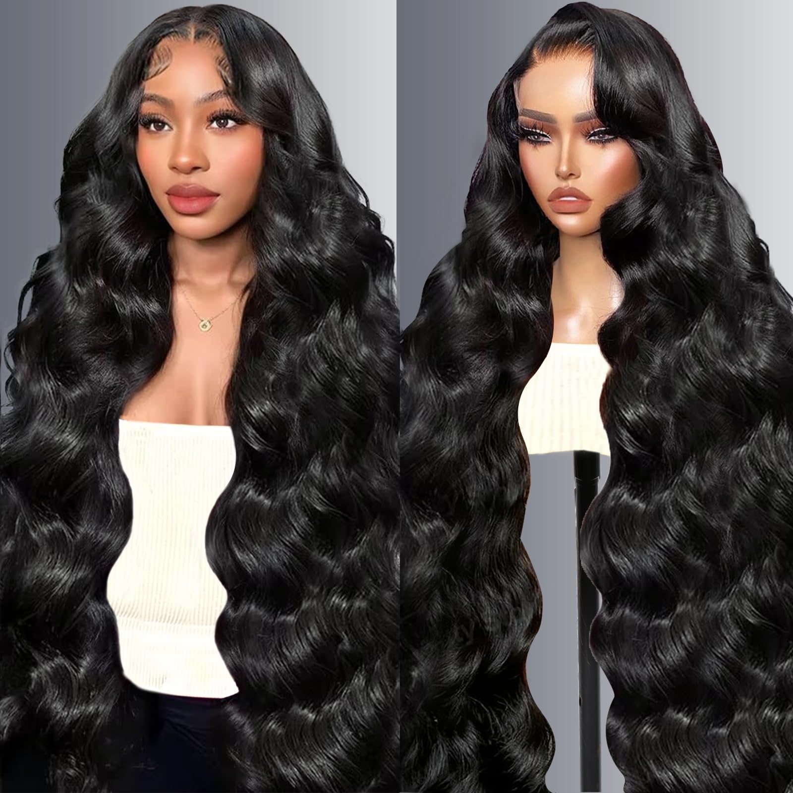 RISBERT 30-inch lace-front wig with body wave for seamless daily wear.