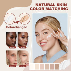 Rise Luxus Ultrablend SPF 50 swatch shows broad protection and even coverage.