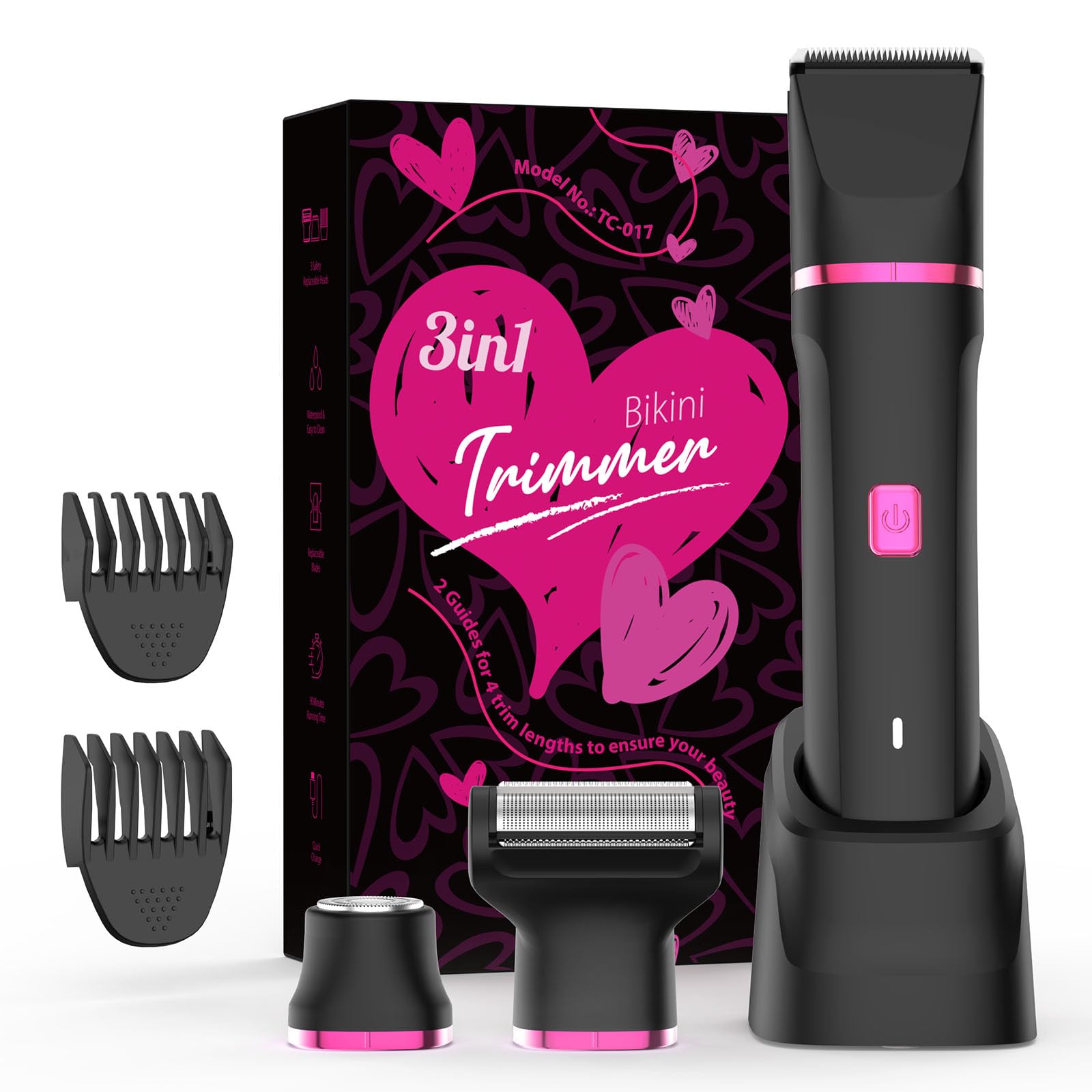 Risina bikini trimmer bold Barbie-core style on vanity