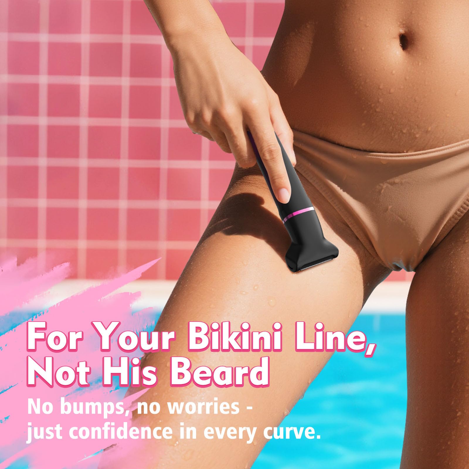 Risina bikini trimmer IPX7 shower-use for safe wet and dry grooming