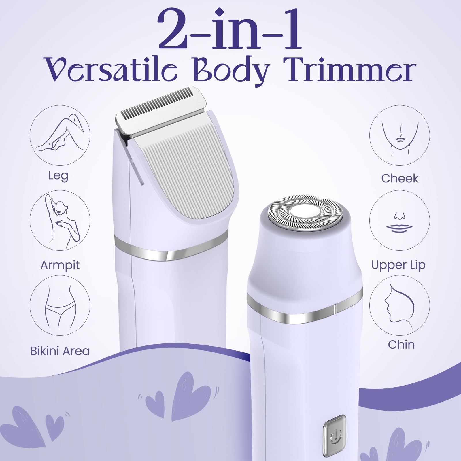 Risina ceramic blades glide smoothly for gentle hair removal