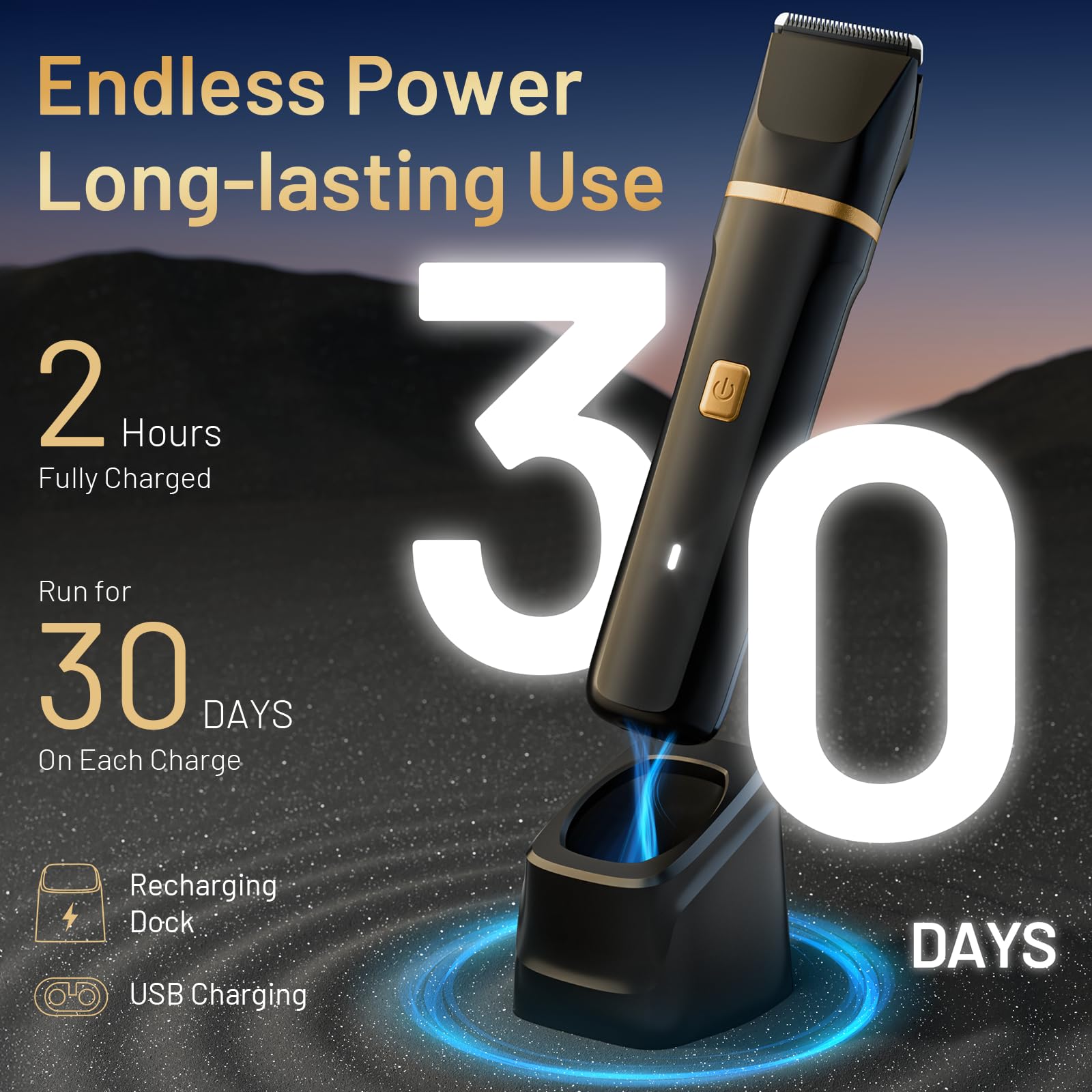 Risina electric razor body grooming head for versatile trimming