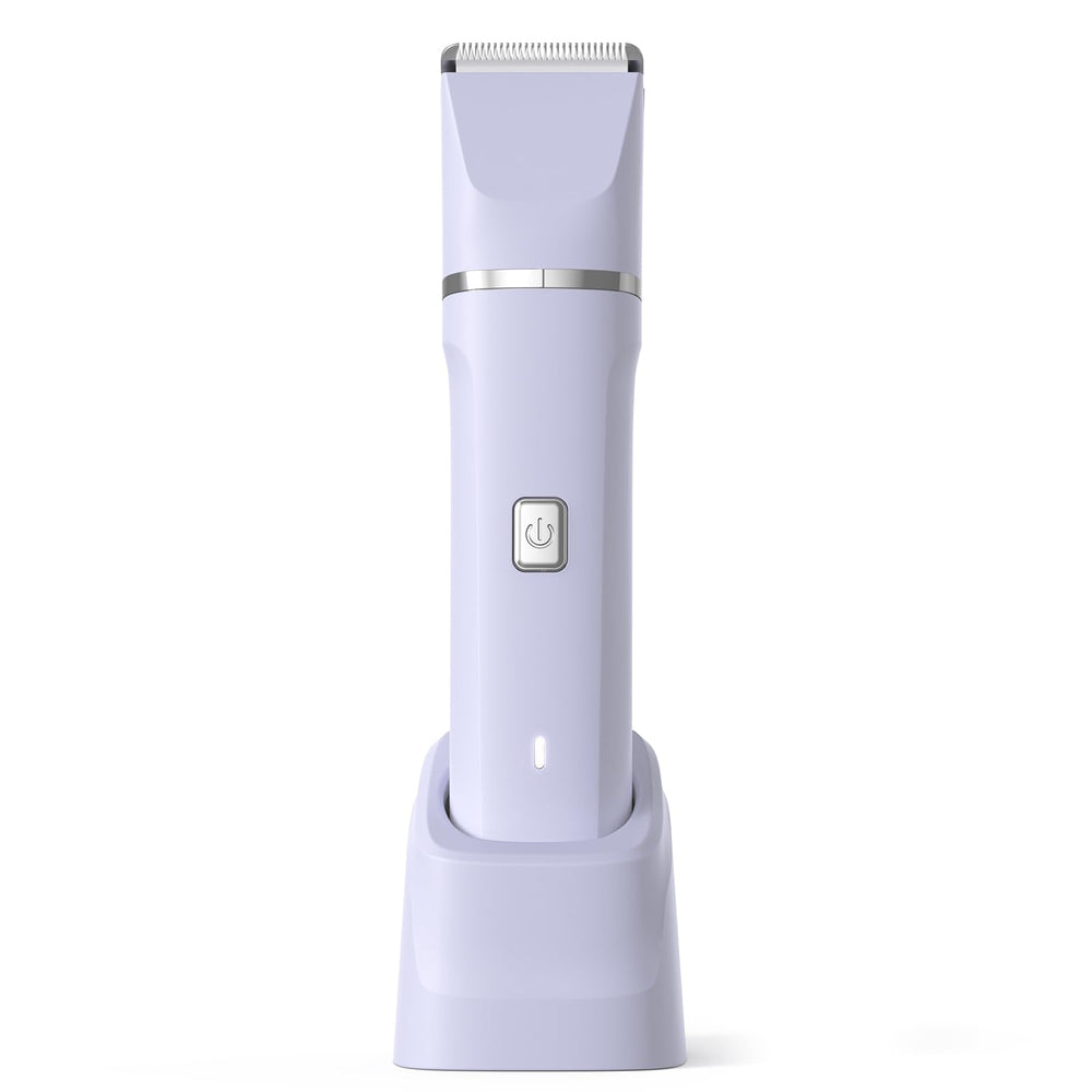Risina electric razor for women in purple, front view for quick grooming