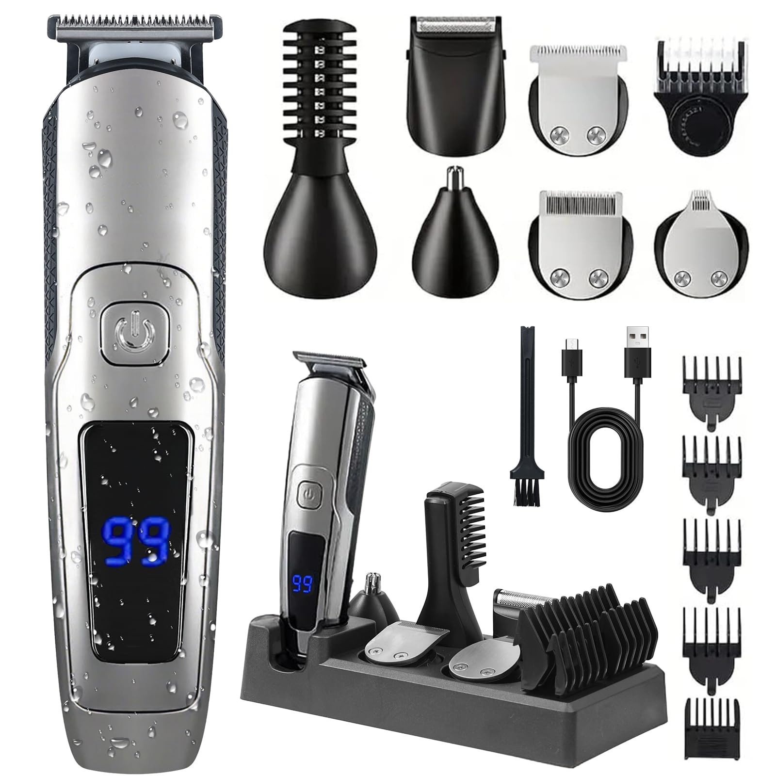 ritarga beard trimmer zoom wheel shows 20-length precision for grooming versatility.