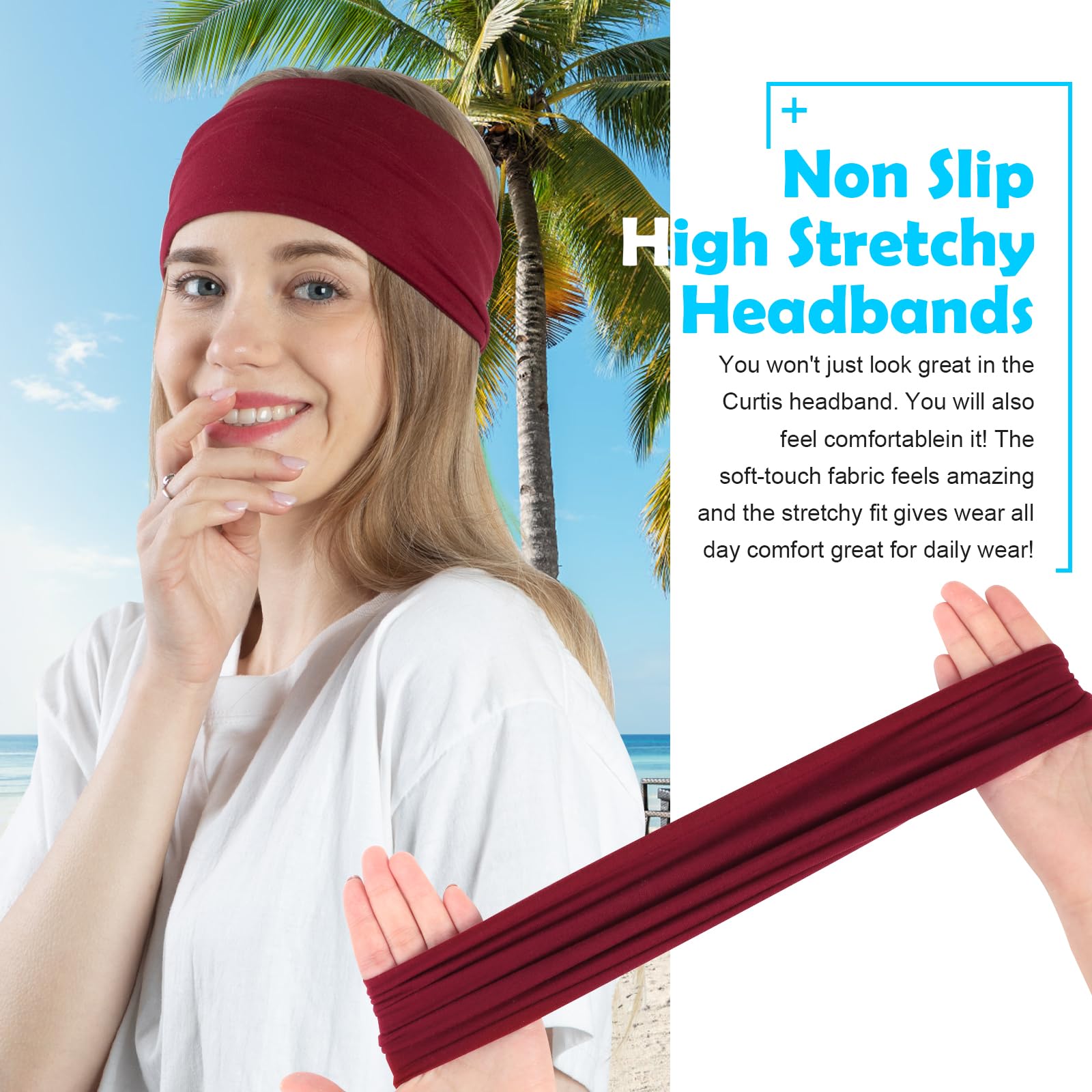 RITOPER moisture-wicking headband keeps forehead dry during cardio